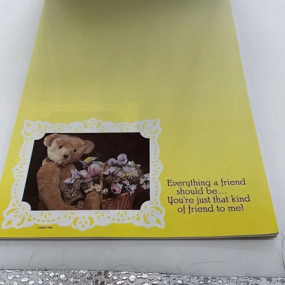 Teddy Bear Hugs and Hellos Vintage 1994 Stationary Paper Pad Tablet